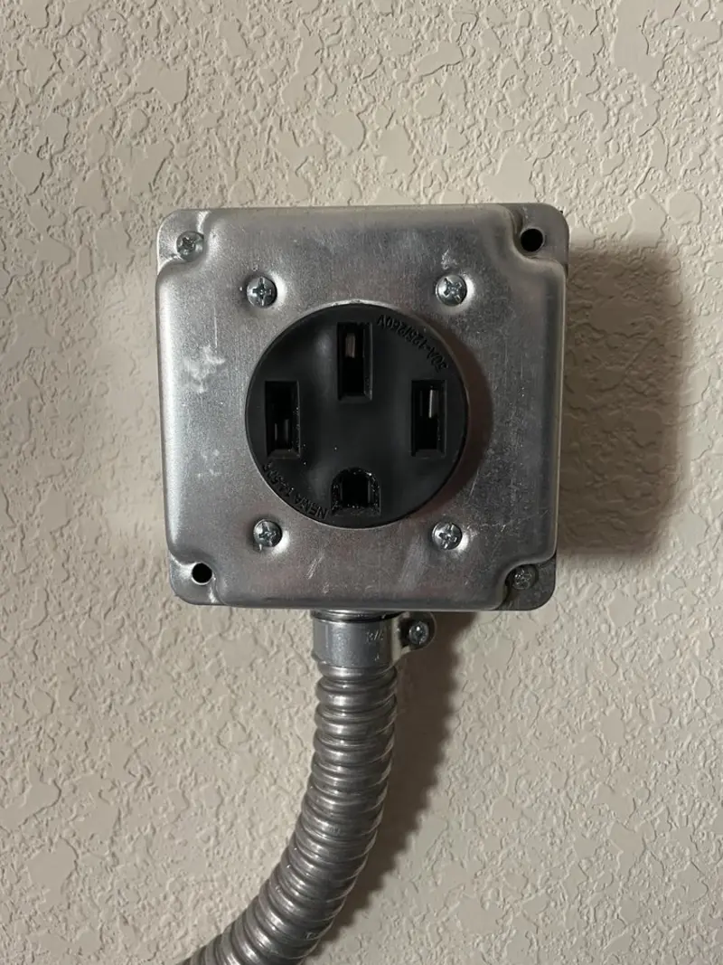 NEMA 14-50 outlet installed for Electrical Panel Upgrade in Candor
